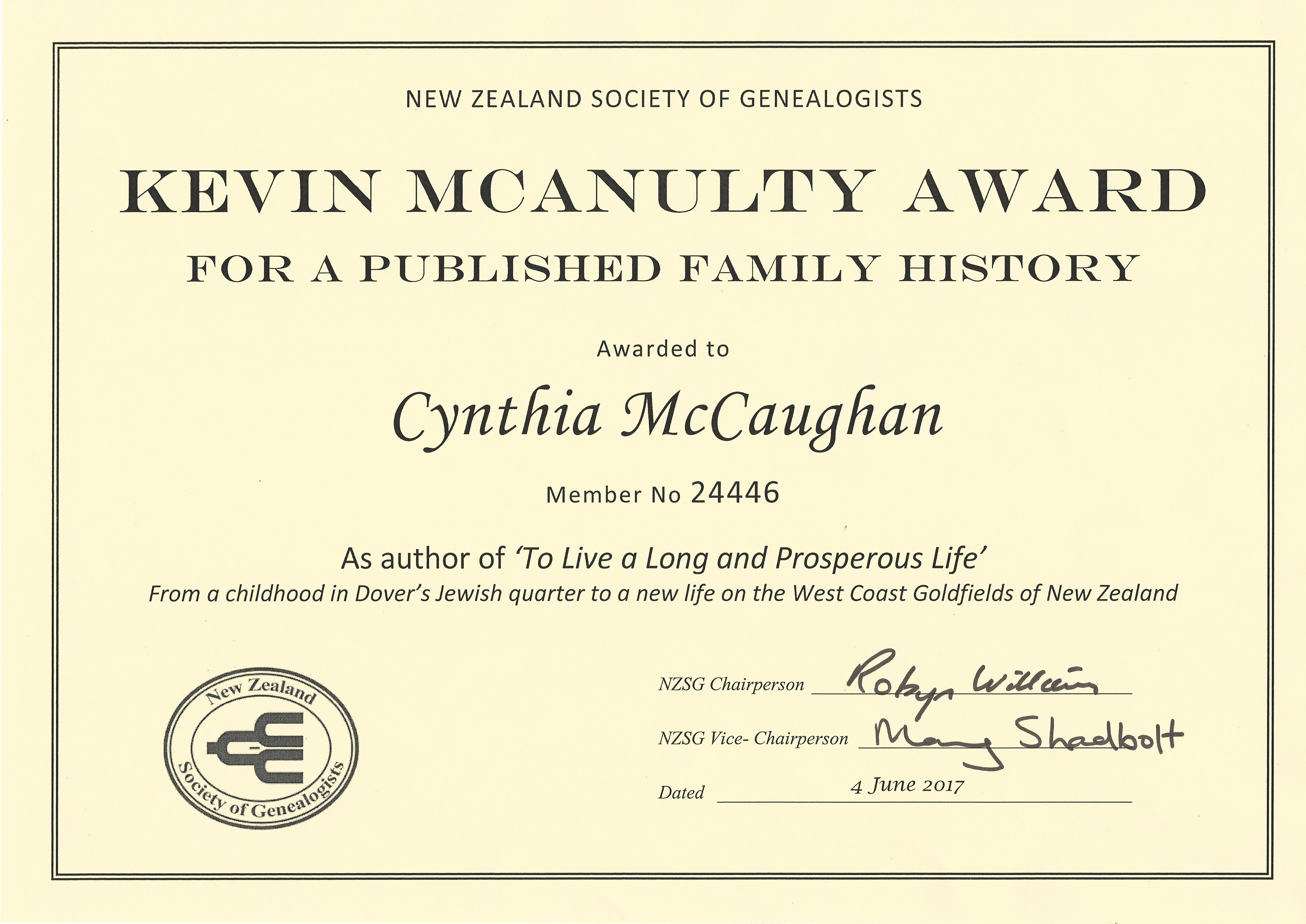 McAnulty Award